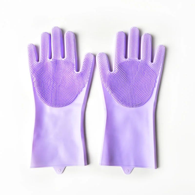 Multi-Functional Pet Grooming Gloves for Dogs And Cats Silicone Bathing Shampoo Scrubber Dishwashing Cleaning Glove Hair Removal