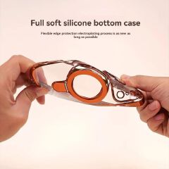 Transparent plating wireless charging magnetic case for iPhone 17 16 15 14 13 Pro Max with lens protection bracket back cover