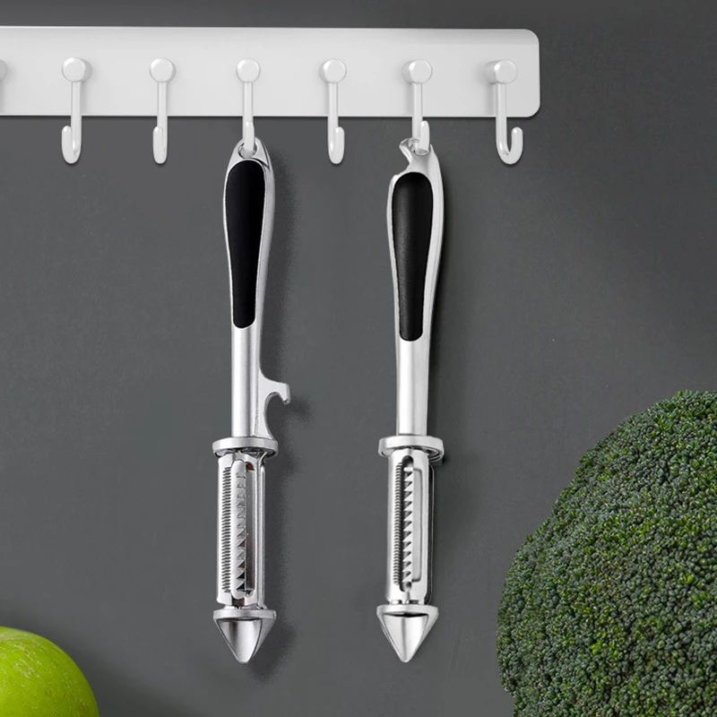 5-in-1 Peeler Fruits Vegetables Grater Two-sided Zinc Alloy Potato Paring Knife Multi Functional Stainless Steel Kitchen Tools