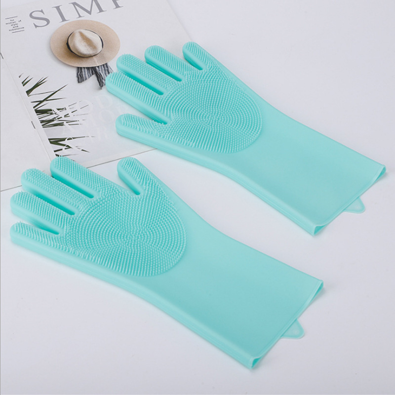 Multi-Functional Pet Grooming Gloves for Dogs And Cats Silicone Bathing Shampoo Scrubber Dishwashing Cleaning Glove Hair Removal
