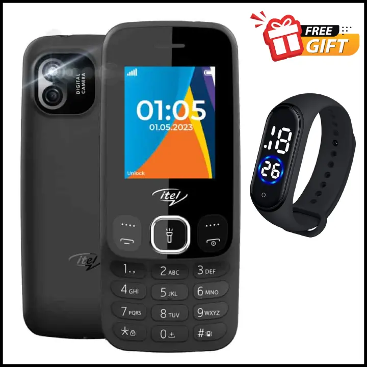 LIMITED DISCOUNT !!!BRAND NEW ITEL 2166 DUAL SIM CARD BLUETOOTH MEMORY CARD SLOT WIRELESS FM RADIO CAMERA KABAMBE/KATULULU/MULIKA MWIZI FEATURED PHONE WITH