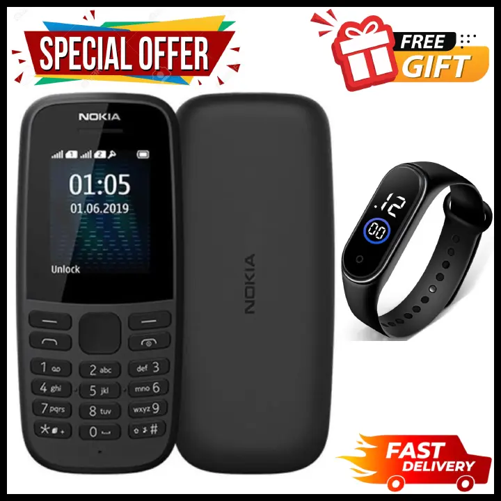 LIMITED DISCOUNT💃🏻💃🏻🔥🔥 !! BRAND NEW NOKIA 105 HMD SIM CARD FEATURE PHONE WITH Bluetooth /Wireless FM/SD Slot kabambe/katululu/mulika mwizi/button feature phone