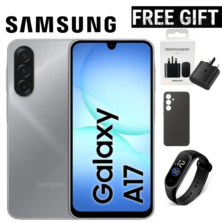 New Arrival Samsung Galaxy A17 128GB+6GB 6.7" Super AMOLED Display 50MP Triple Camera Android 15 Mediatek Helio G99 5000mAh 25W Type-C Charge AI Smart Phones phone