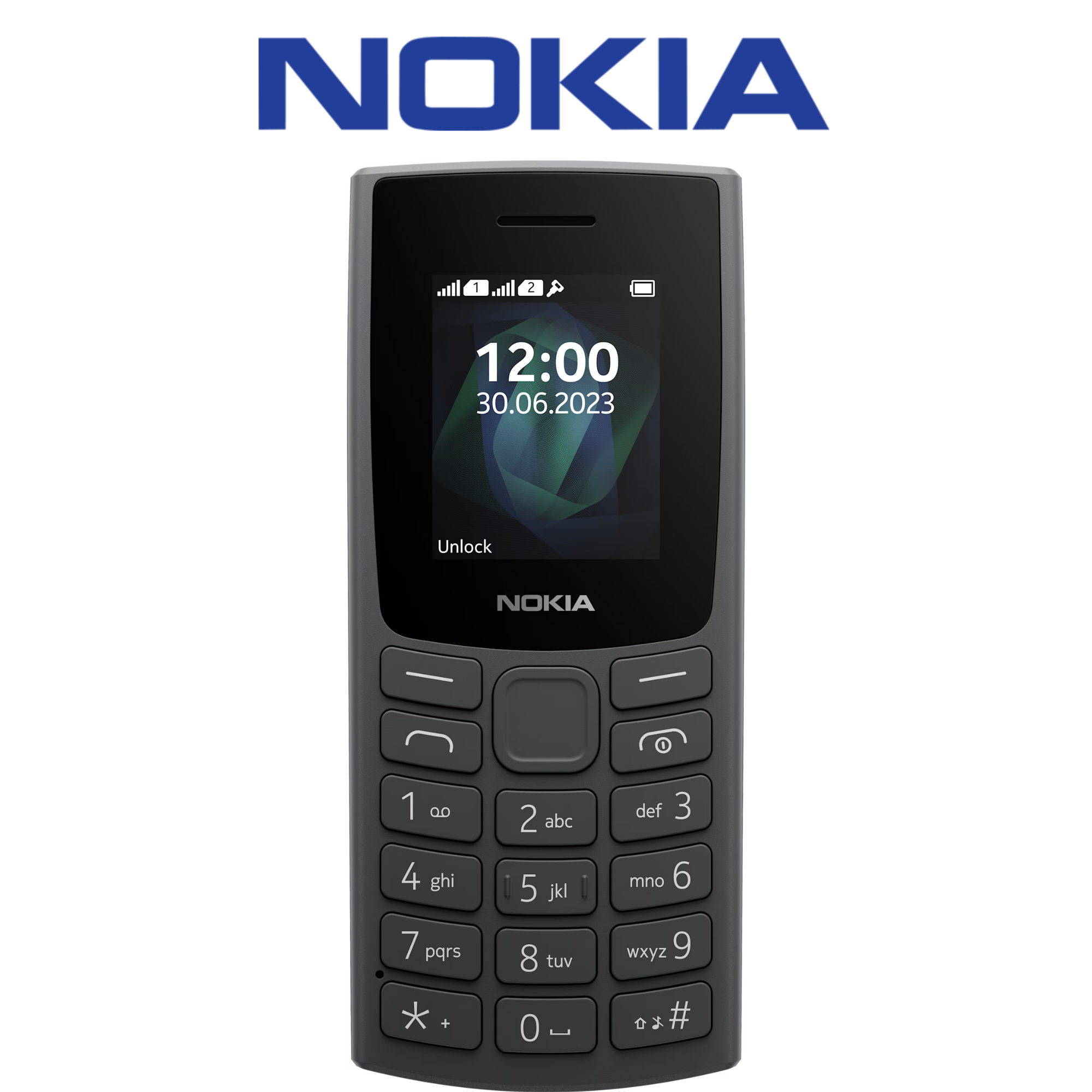 LIMITED DISCOUNT !!!BRAND NEW BRAND NEW NOKIA 105 HMD SIM CARD FEATURE PHONE WITH Bluetooth /Wireless FM/SD Slot kabambe_BLACK