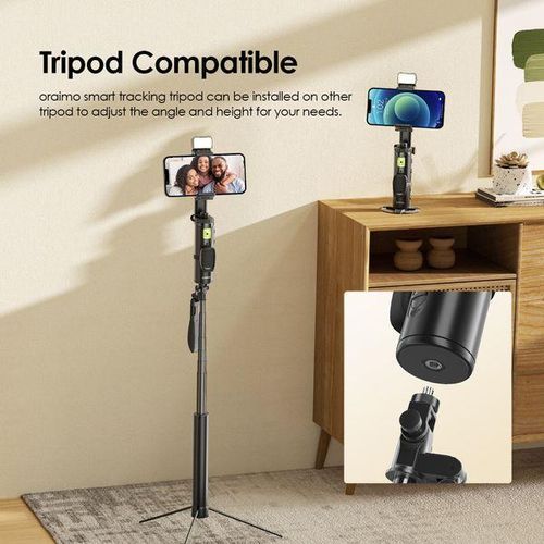 Oraimo Flow Motion Smart Gimbal Stabilizer OAT-201A Portable Handheld Selfie Stick Tripod with Face Tracking & Smooth Video Stabilization
