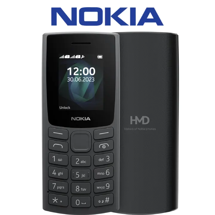 LIMITED DISCOUNT !!!BRAND NEW BRAND NEW NOKIA 105 HMD SIM CARD FEATURE PHONE WITH Bluetooth /Wireless FM/SD Slot kabambe_BLACK