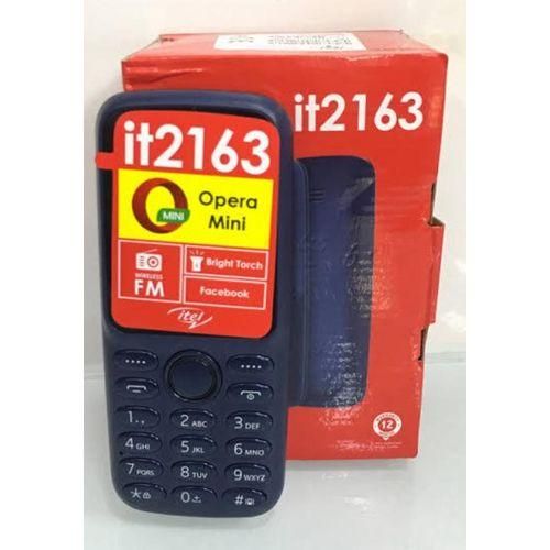 LIMITED DISCOUNT !!!BRAND NEW ITEL 2163 ,1.8" TFT Screen | 4MB RAM+4MB Storage Expandable Upto 32GB | 1000mAh Battery,Dual SIM Card,Torch,1.3MP Camera | 2G | 2000 Contacts & 500 Messages, FM, BLUE