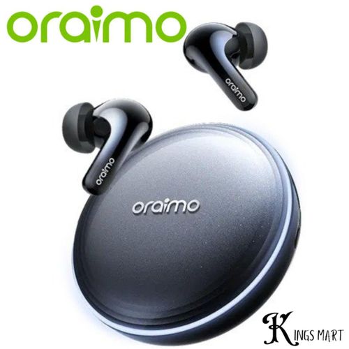 Oraimo Spacebuds 2 OTW-631 Earbuds 52dB Hybrid Active Noise Cancelling Earpods With Spatial Sound 45H Playtime Smart Remote Case AI Voice Assistant For Bluetooth Enabled Laptops And Mobile Phones
