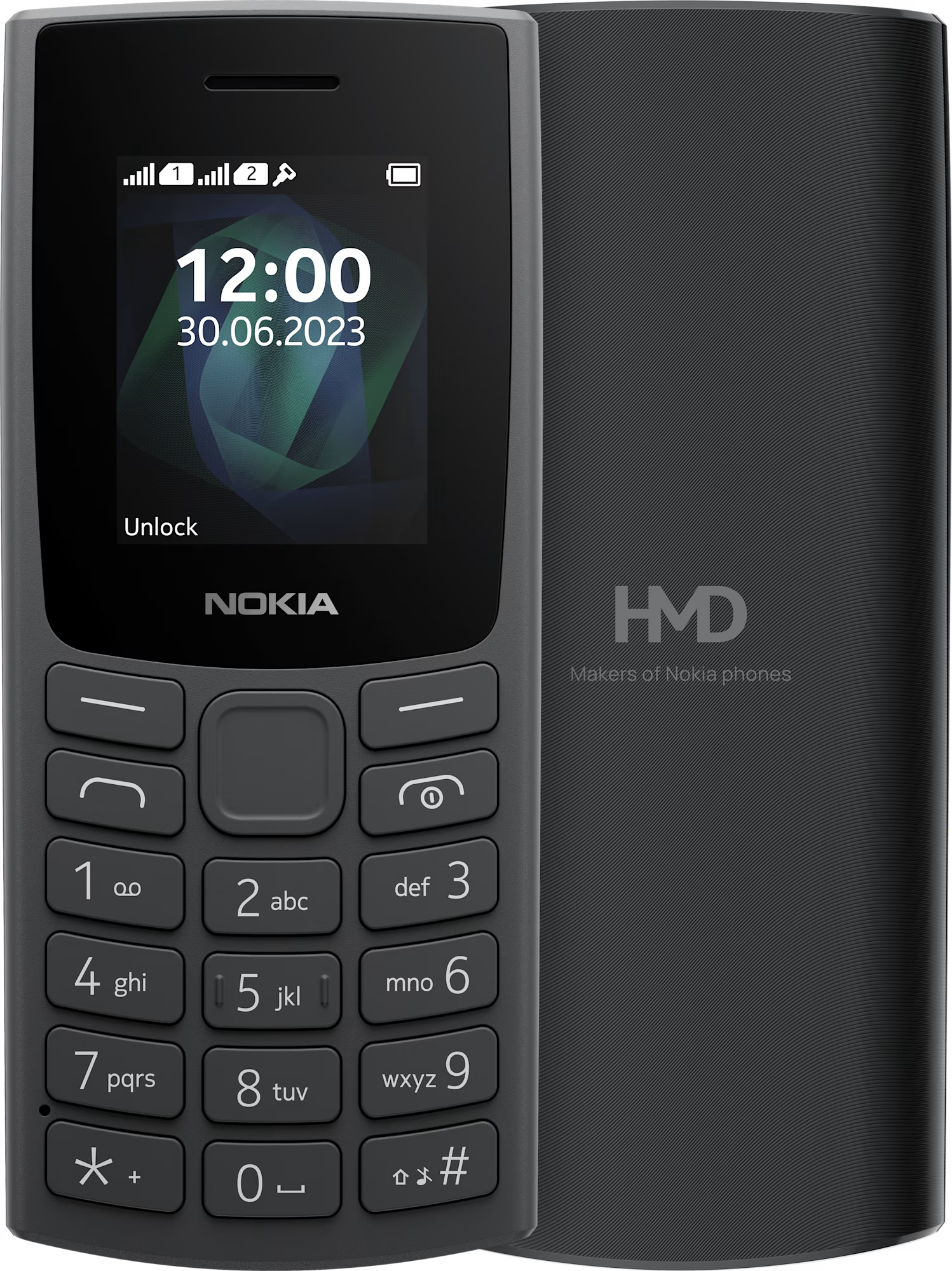 LIMITED DISCOUNT !!!BRAND NEW BRAND NEW NOKIA 105 HMD SIM CARD FEATURE PHONE WITH Bluetooth /Wireless FM/SD Slot kabambe_BLACK