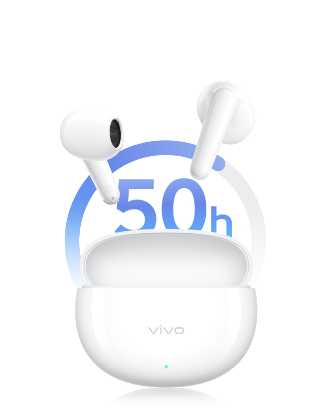 VIVO Buds Air3 Wireless Bluetooth Headphones, 50 Hours of Runtime, 3.7g, Noise Reduction in Calls with AI, Dual Connection with Multiple Devices, Bluetooth 6.0