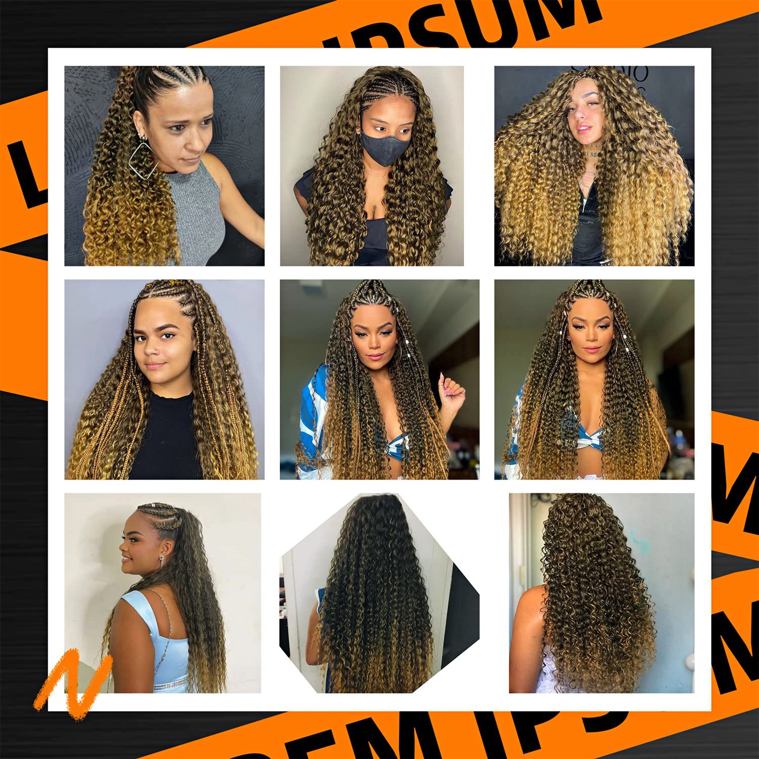 Hot Sale 3PCS/SET Curly Half Wig 22 Inch Fiber Blend Human Hair Headband Wig 3 in 1 Shaggy Wave Flip Over Drawstring Wig 200% Density Natural Black Ready to Go Glueless Wigs for Women Gifts J37