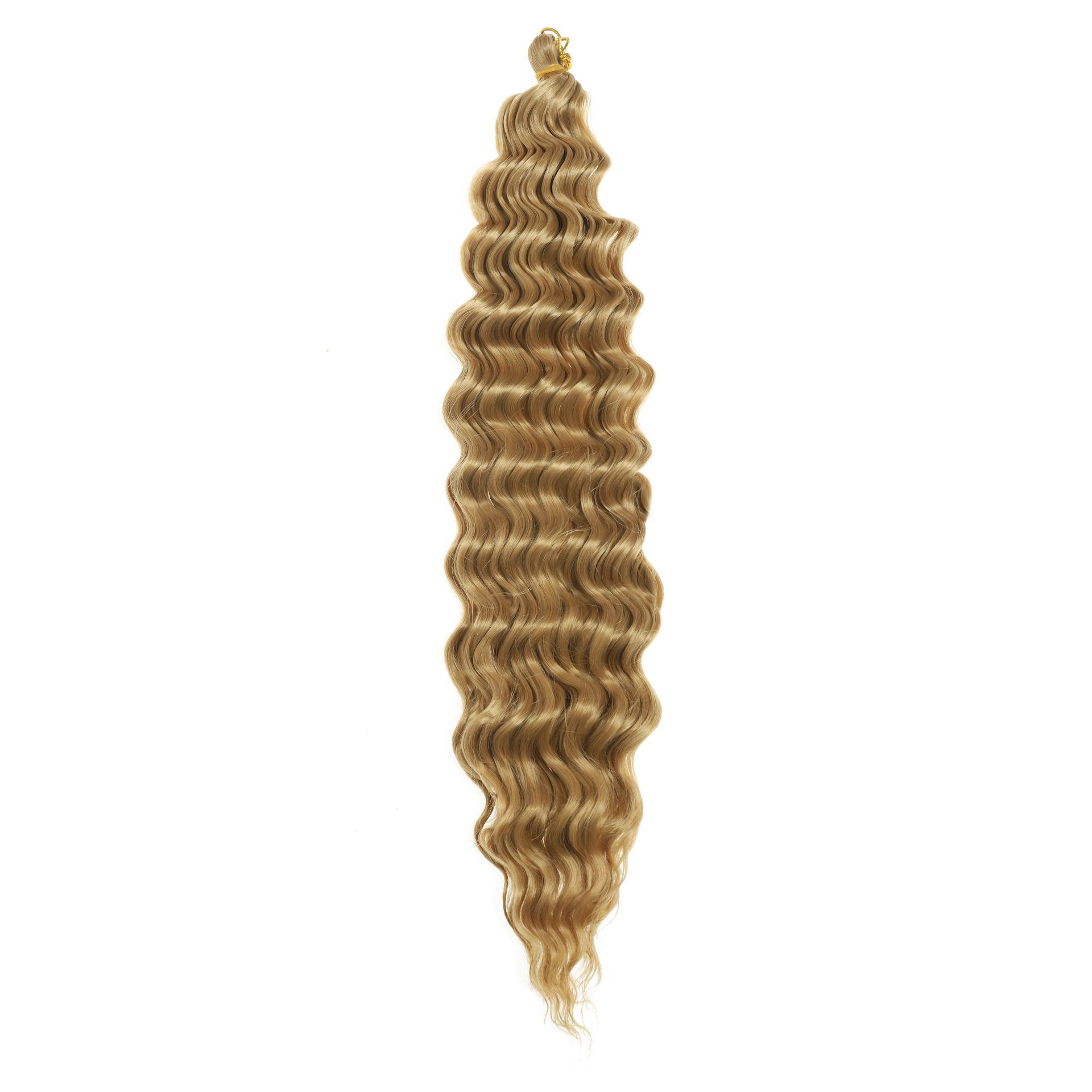 Hot Sale 3PCS/SET Curly Half Wig 22 Inch Fiber Blend Human Hair Headband Wig 3 in 1 Shaggy Wave Flip Over Drawstring Wig 200% Density Natural Black Ready to Go Glueless Wigs for Women Gifts J37