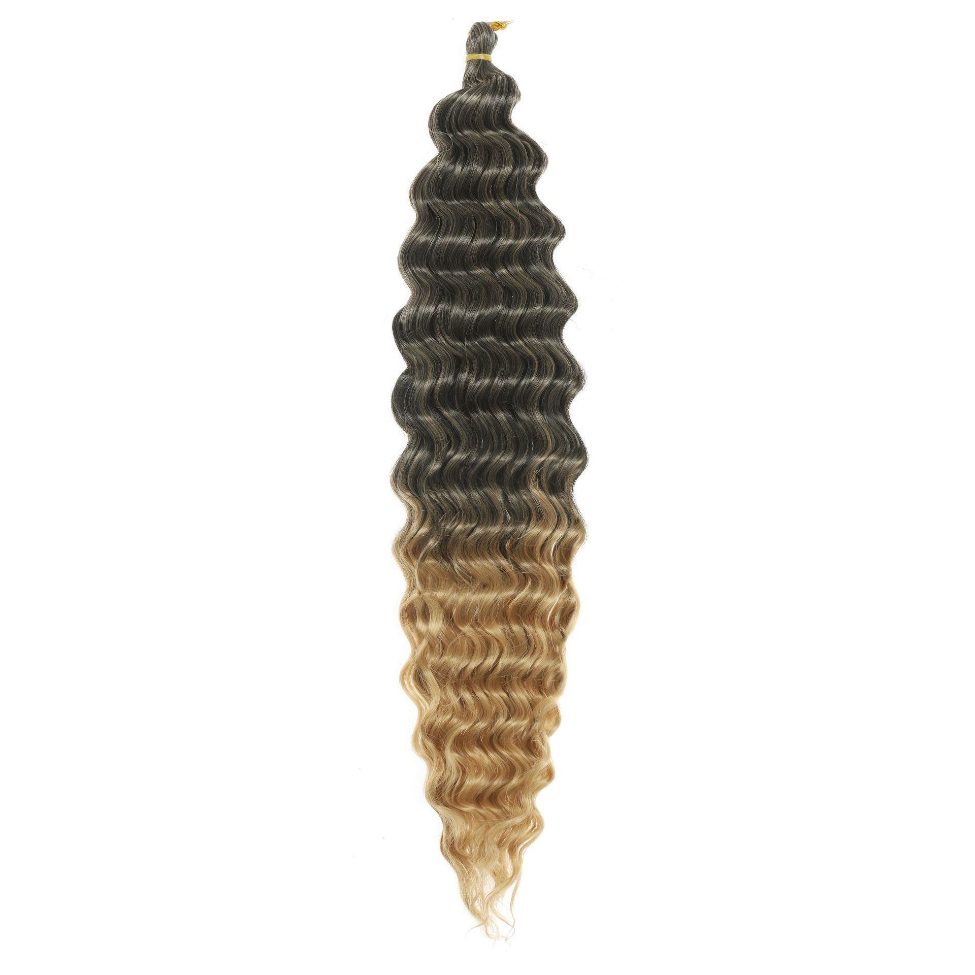 Hot Sale 3PCS/SET Curly Half Wig 22 Inch Fiber Blend Human Hair Headband Wig 3 in 1 Shaggy Wave Flip Over Drawstring Wig 200% Density Natural Black Ready to Go Glueless Wigs for Women Gifts J37