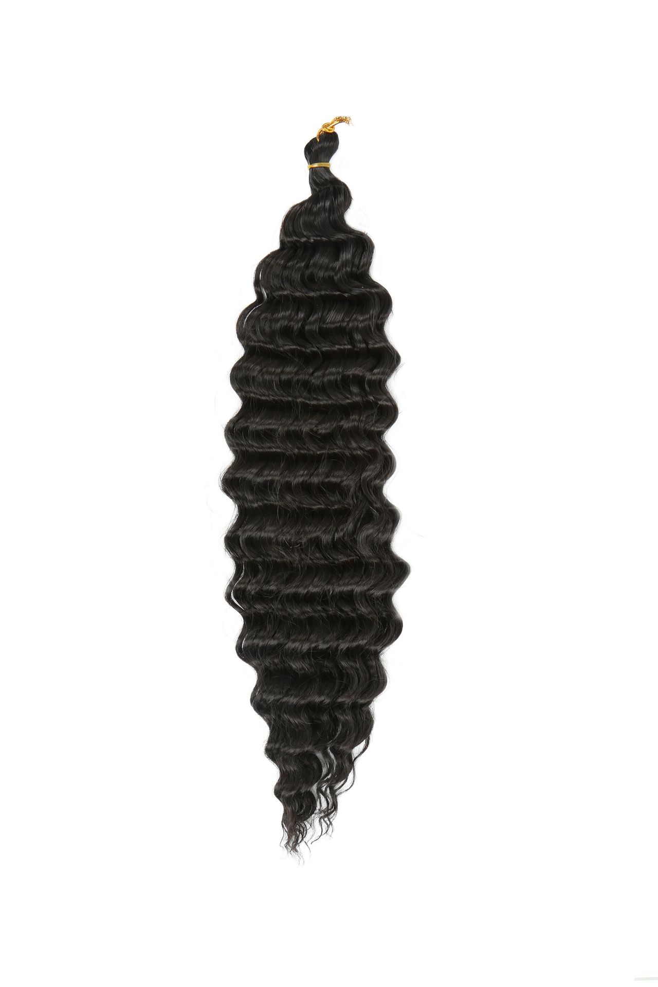Hot Sale 3PCS/SET Curly Half Wig 22 Inch Fiber Blend Human Hair Headband Wig 3 in 1 Shaggy Wave Flip Over Drawstring Wig 200% Density Natural Black Ready to Go Glueless Wigs for Women Gifts J37