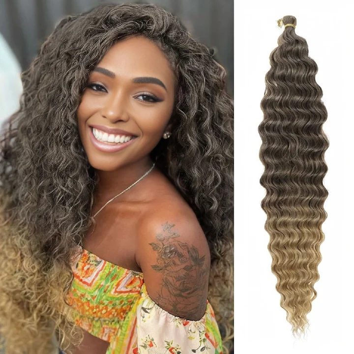 Hot Sale 3PCS/SET Curly Half Wig 22 Inch Fiber Blend Human Hair Headband Wig 3 in 1 Shaggy Wave Flip Over Drawstring Wig 200% Density Natural Black Ready to Go Glueless Wigs for Women Gifts J37