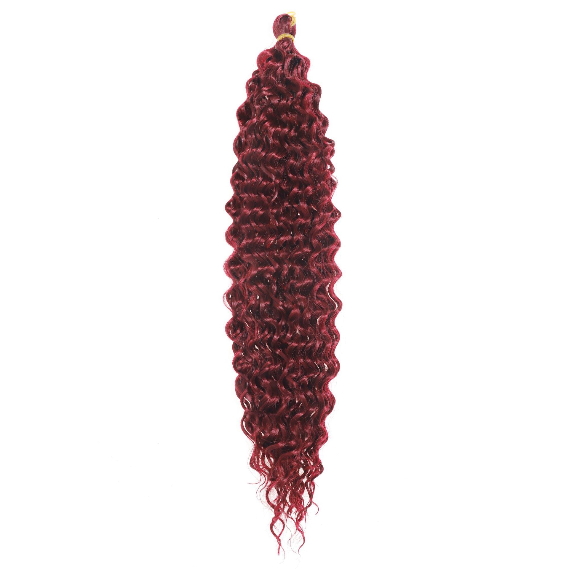 Hot Sale 3PCS/SET Curly Half Wig 22 Inch Fiber Blend Human Hair Headband Wig 3 in 1 Shaggy Wave Flip Over Drawstring Wig 200% Density Natural Black Ready to Go Glueless Wigs for Women Gifts J37