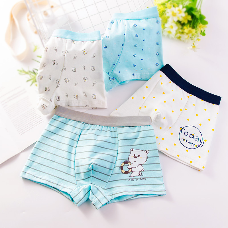56Kinds 4PCS Boys Soft Cotton Boxer Briefs Dinosaur Polar Bear Toddler Kids Underwear Cartoon Boys CHEAP Car Boxer Briefs Moisture-Wicking Underwear for Boys Multipack Children M-4XL Truck Panties L90
