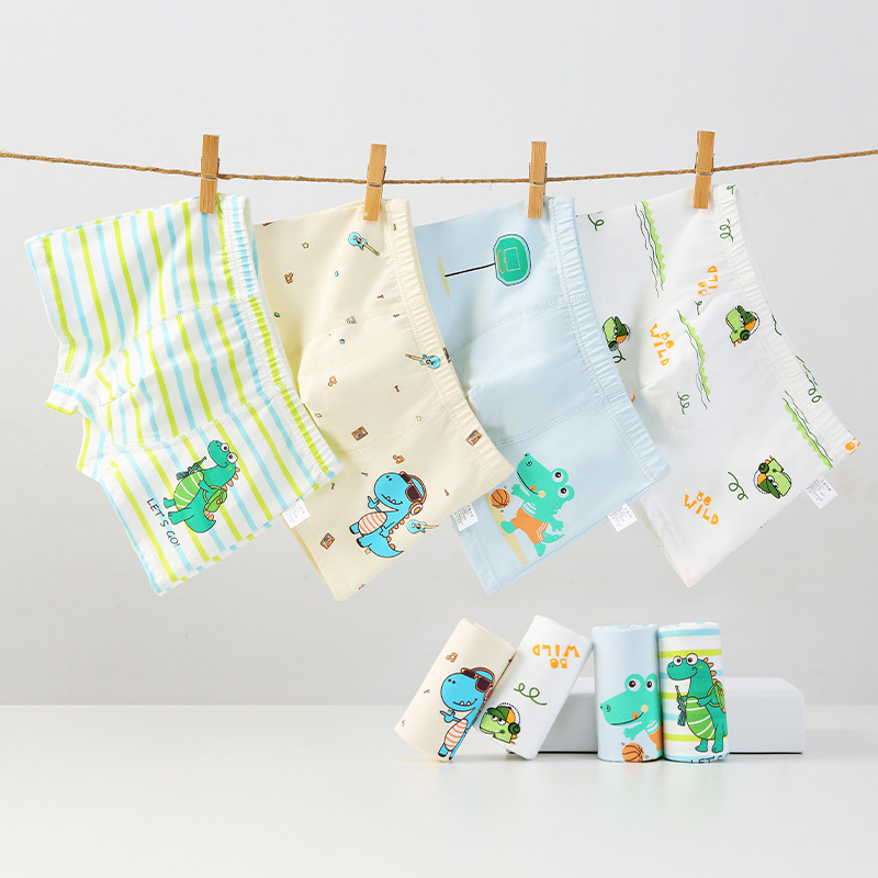 80Kinds 4PCS Boys Soft Cotton Boxer Briefs Dinosaur Polar Bear Toddler Kids Underwear Cartoon Boys CHEAP Boxer Briefs Moisture-Wicking Underwear for Boys Multipack Children M-4XL Truck Panties L89