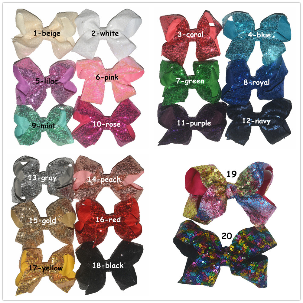 10-Pack 6Inch Hair Bows for Girls Toddler Hair Accessories,Grosgrain Ribbon with Alligator Clips for Baby Girls Toddlers Kids Best Birthday Christmas Gifts,Easy to Use,Sequin Bling Bling Hair Bows C44