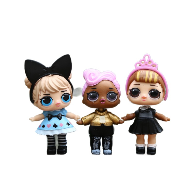 8PCS/SET 8-9CM LOL Dolls Figurine  Anime Surprise Doll Figurine Model Box Creative Miniature Landscape Decoration Trendy Display Birthday Christmas Gifts for Boys Girls Playing House Fidget Toys C15