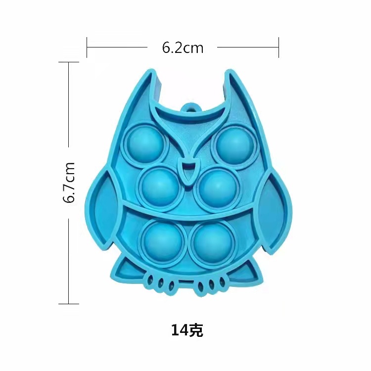 5PCS/SET Adult Kids Fidget Toys Pop It Fidget Sensory Bracelet Toys Set Keychain Set of Silicone Pop Ornaments for Fingers MINI Bubble Bulk Relax Fingers Toys Bags Charm Christmas Gifts C10