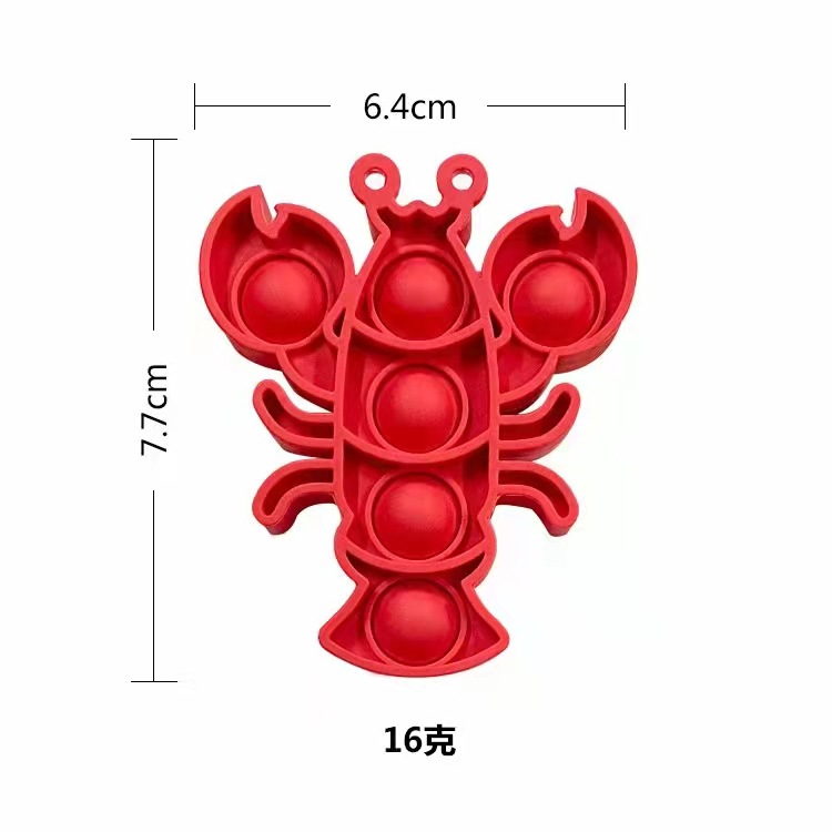 5PCS/SET Adult Kids Fidget Toys Pop It Fidget Sensory Bracelet Toys Set Keychain Set of Silicone Pop Ornaments for Fingers MINI Bubble Bulk Relax Fingers Toys Bags Charm Christmas Gifts C10