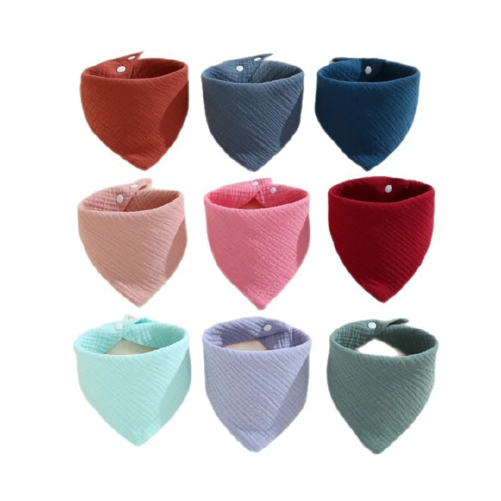 Mix 5-Pack Infant Baby Soft Cotton Bandana Bibs for Drooling and Teething Copper Pearl Baby Bibs,Bandana Drool Bibs for Baby Girls Boys,Soft Cotton Bibs Pure Color Kids Bids Burp Cloths C73