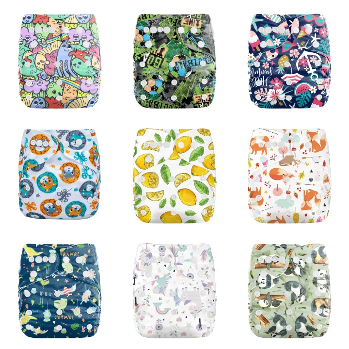 2PCS Baby Cloth Diapers+1PCS Nappy Gift,New Washable Cloth Diappers Waterproof Potty Training Pants Baby Toddler Fit for Baby 0-2Years,Adjustable Comfortable Soft Infant Diapers for Boys Girls C64