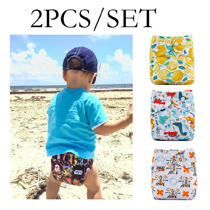 2PCS Baby Cloth Diapers+1PCS Nappy Gift,New Washable Cloth Diappers Waterproof Potty Training Pants Baby Toddler Fit for Baby 0-2Years,Adjustable Comfortable Soft Infant Diapers for Boys Girls C63