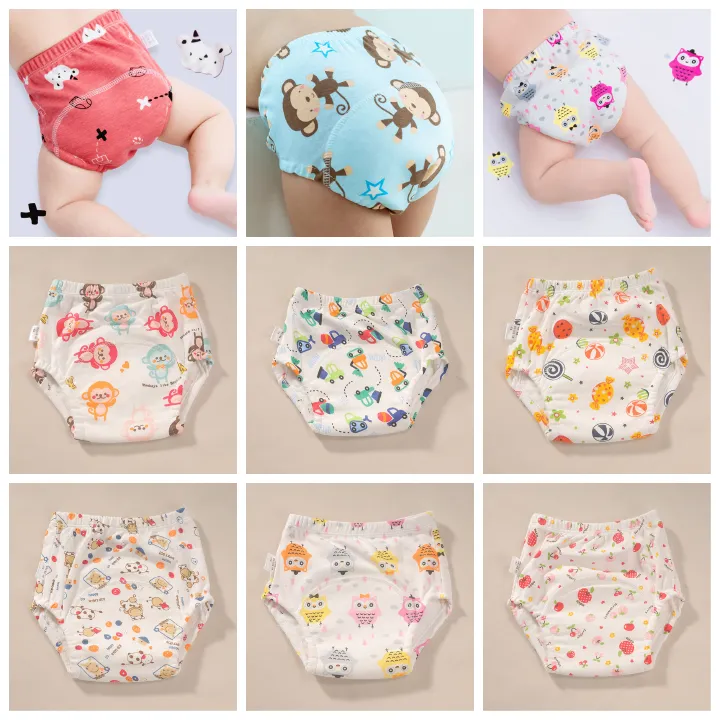 3PCS New Baby Cloth Diaper,Washable Cloth Diappers Waterproof Potty Training Pants Baby Toddler Fit for Baby 0-3Years,Leek-proof Adjustable Soft Infant Baby Cloth Diapers Kids Cotton Underwear C67