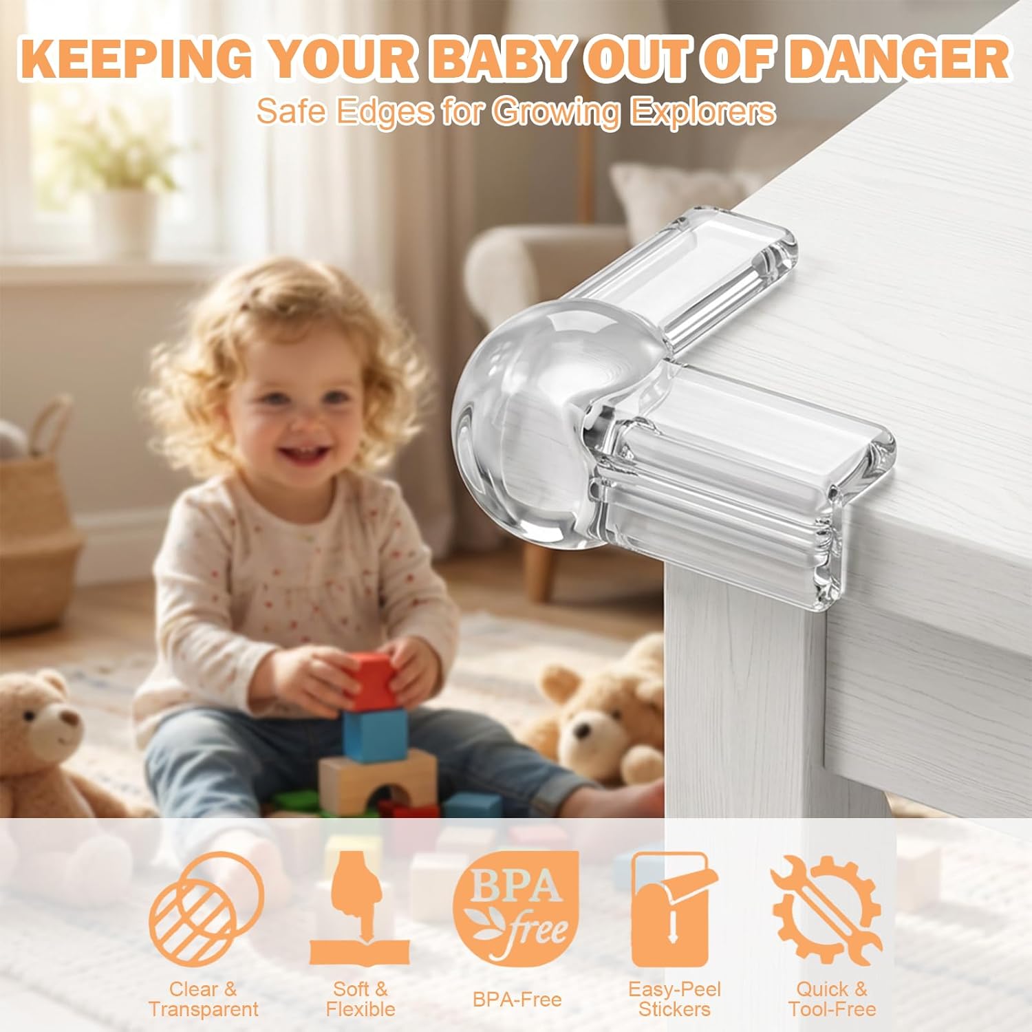 10Pack Corner Protector Baby Table Corner Covers Baby Safety Corner Protector Baby Corner Protector Guards Child Proof Corner Guards Edge Protectors for Furniture Baby Proof Corners