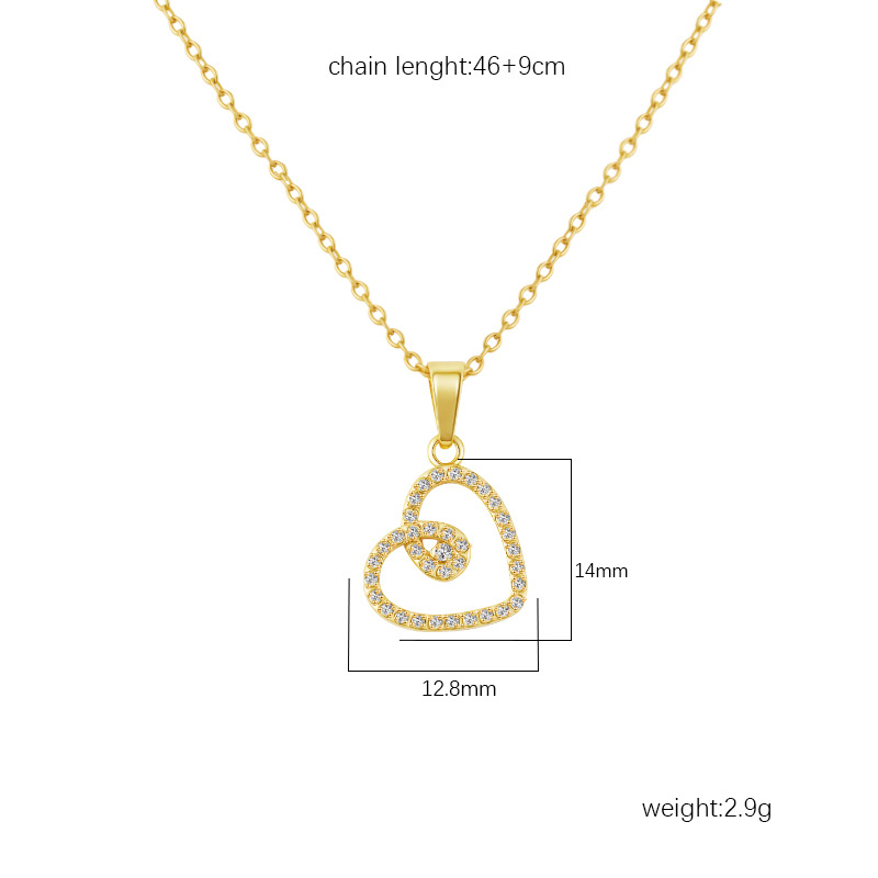 Cross border European and American new pendant necklace made of titanium steel that does not fade and inlaid with zircon stone. Mama lock pattern neck