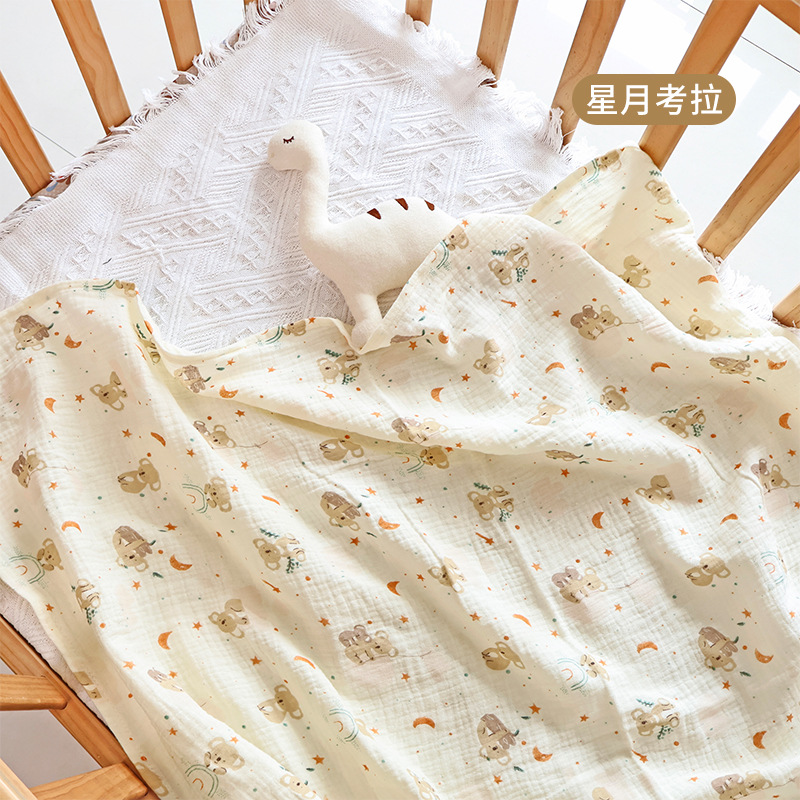 100% Cotton Muslin Baby Swaddle Blanket Soft Breathable Newborn Receiving Wrap Multi-use Stroller Cover Nursing Cover Infant Blanket