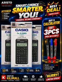 🔥🔥 OFFER OFFER !!!! 🔥🔥Casio fx-82MS 2nd Edition Scientific Calculator ➕🖊️ PEN ( BLUE, BLACK & RED) – Non-Programmable with 240 Functions, Solar + Battery Power, 2-Line Display |
