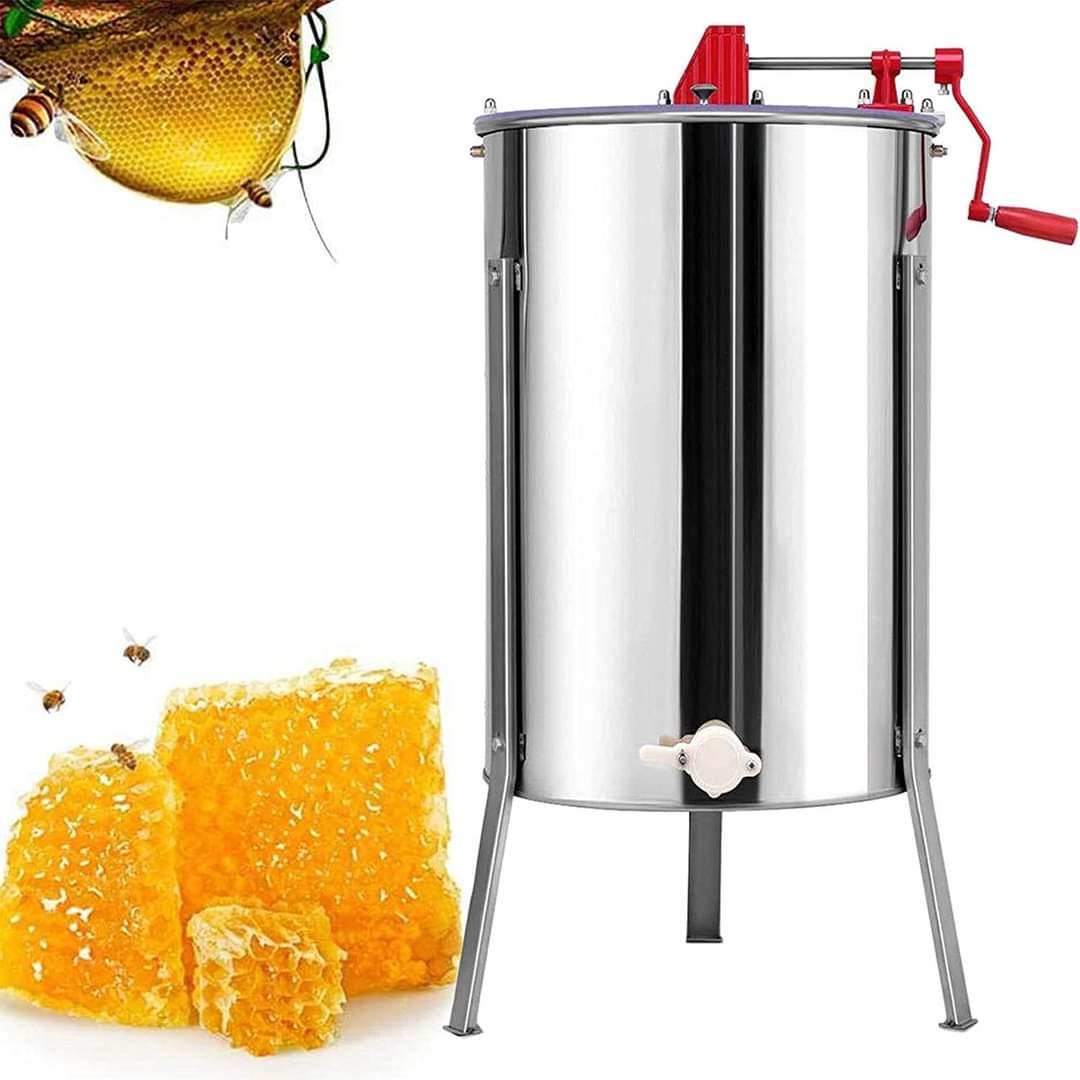 3 Frame honey Extractor Machine. 3 Frame Stainless Steel Manual Honey Extractor Drum Beekeeping Equipment with Adjustable Stand, Food-Grade Tank, Durable Crank Handle & Honey Gate Valve for Efficient.