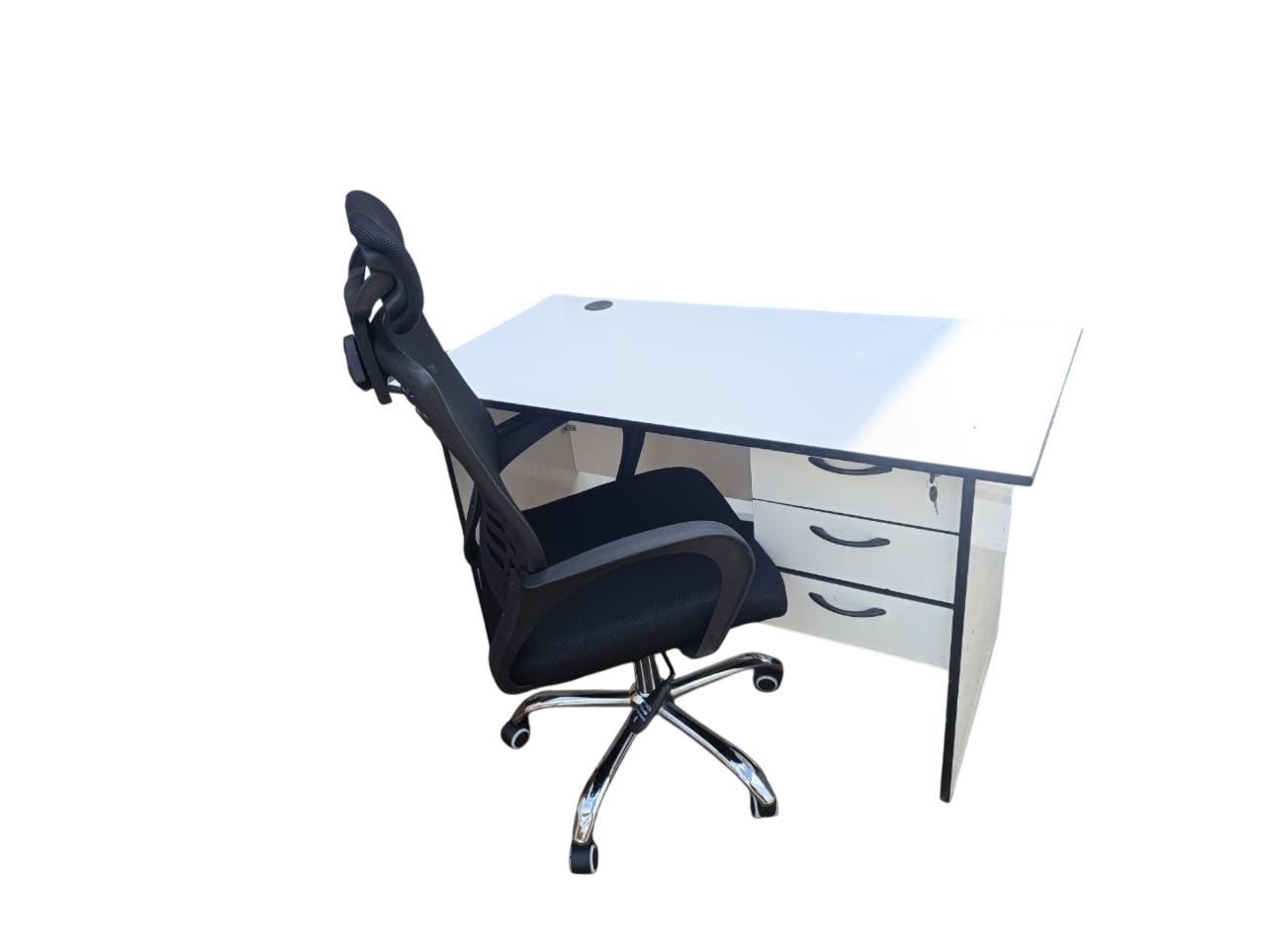 Modern Office Set Desk 1.2 Meters 3 drawers Office Chair with head rest Durable Comfortable Home & Office
