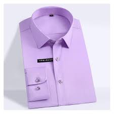 Executive Prestige Men’s Official Cotton Shirt – Purple Long Sleeve Office Wear