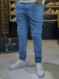 UrbanFlex Men’s Slim Fit Denim Jeans – Sky Blue Casual Fashion Pants (Sizes 30–40)