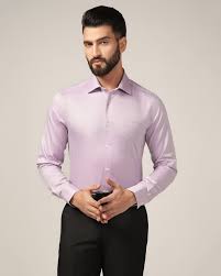 Executive Prestige Men’s Official Cotton Shirt – Purple Long Sleeve Office Wear