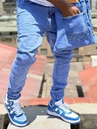 UrbanFlex Men’s Slim Fit Denim Jeans – Sky Blue Casual Fashion Pants (Sizes 30–40)