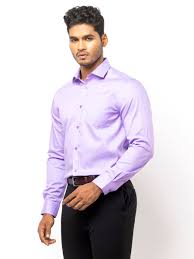 Executive Prestige Men’s Official Cotton Shirt – Purple Long Sleeve Office Wear