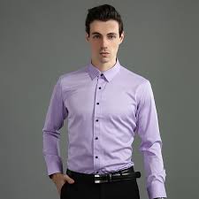 Executive Prestige Men’s Official Cotton Shirt – Purple Long Sleeve Office Wear