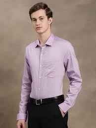 Executive Prestige Men’s Official Cotton Shirt – Purple Long Sleeve Office Wear