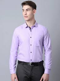 Executive Prestige Men’s Official Cotton Shirt – Purple Long Sleeve Office Wear