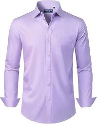 Executive Prestige Men’s Official Cotton Shirt – Purple Long Sleeve Office Wear