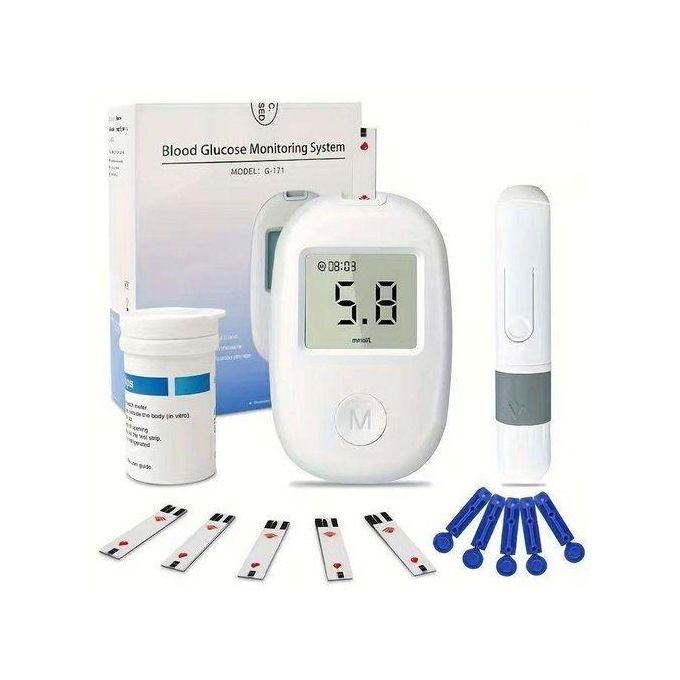 Digital Blood Glucose Monitoring Kit – Glucometer with 50 Test Strips, 50 Lancets & Lancing Device for Fast and Accurate Daily Diabetes Testing