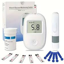Digital Blood Glucose Monitoring Kit – Glucometer with 50 Test Strips, 50 Lancets & Lancing Device for Fast and Accurate Daily Diabetes Testing