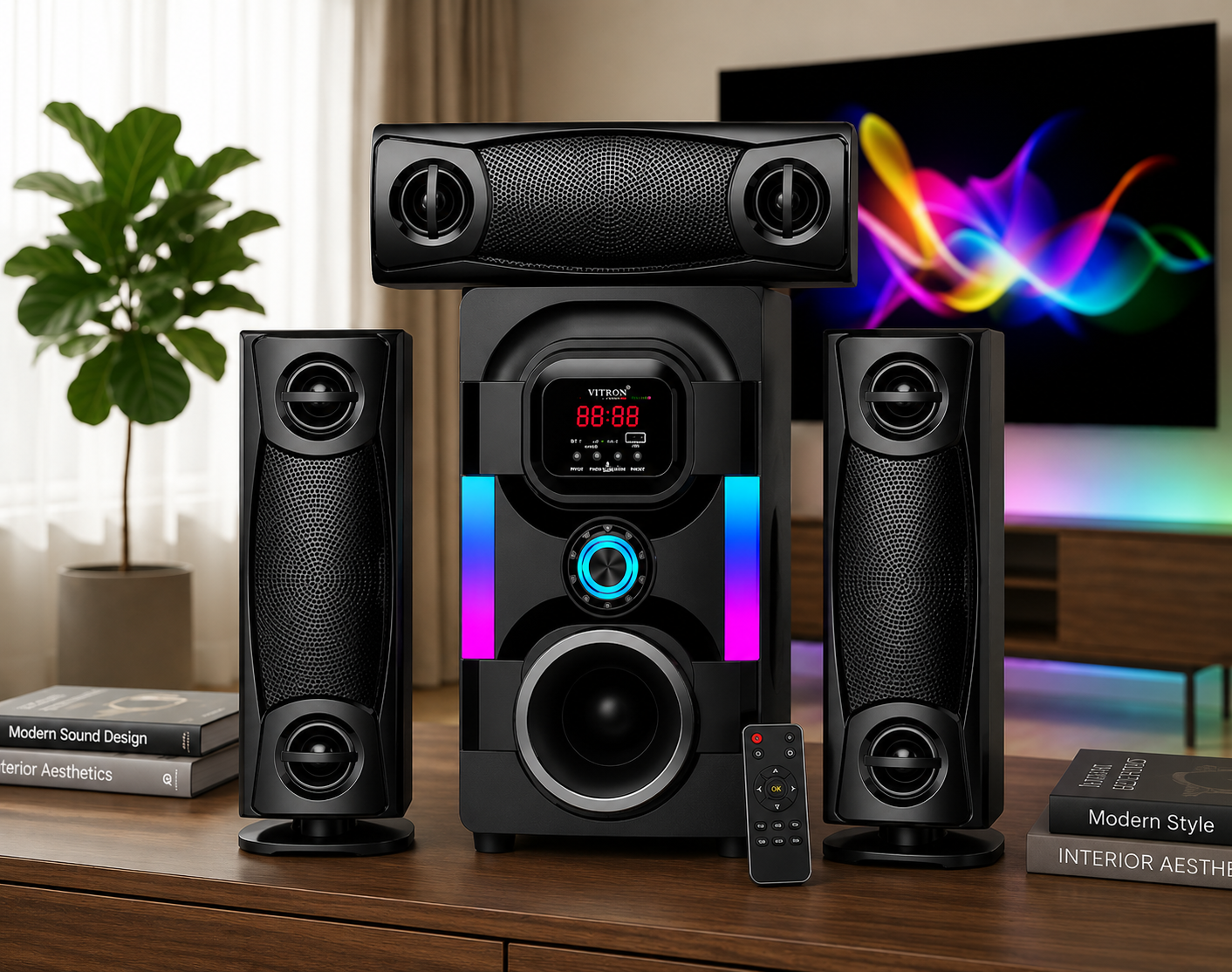 Vitron 645 3.1CH X-Bass Home Theatre System With BT,FM,AUX Sub Woofer System