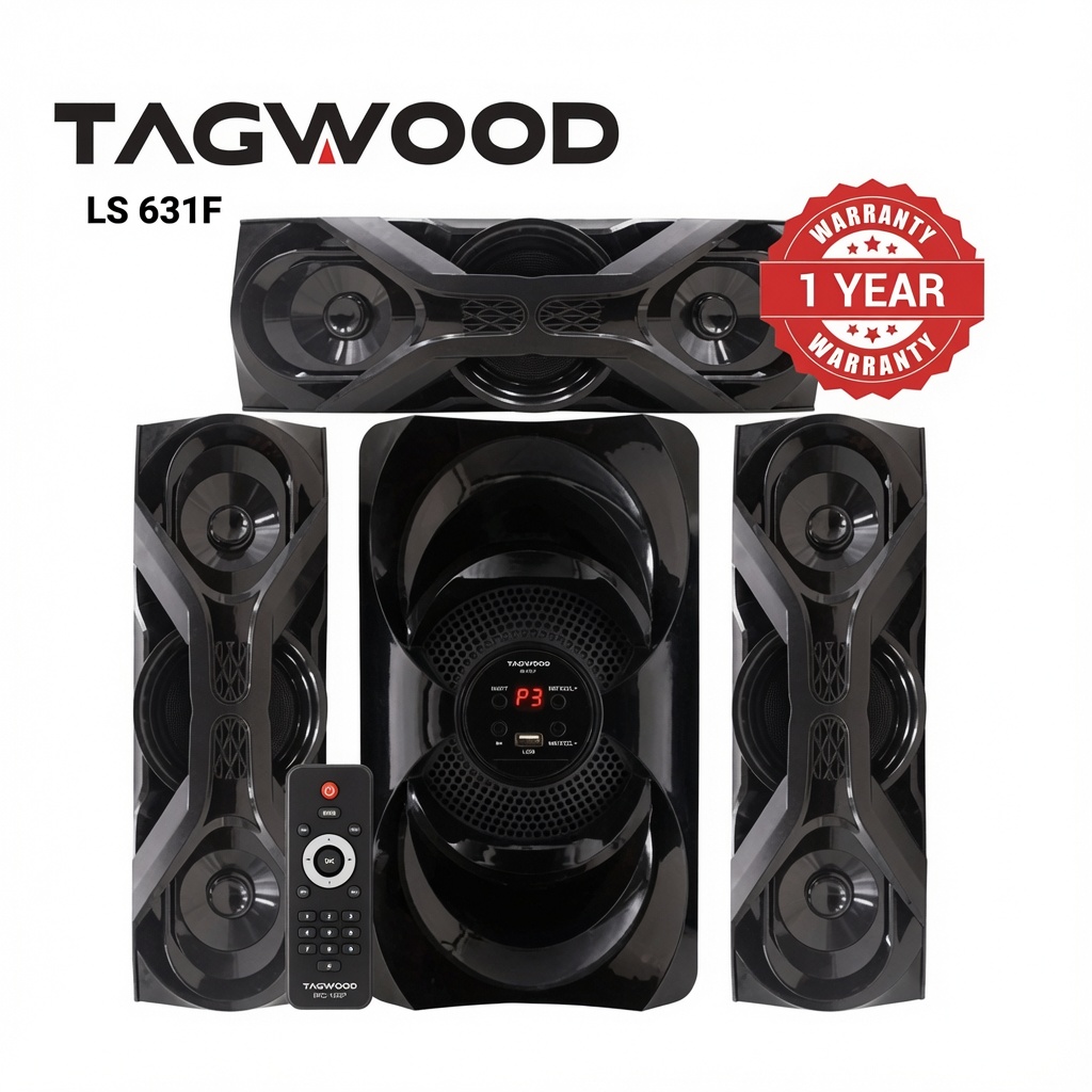 Tagwood LS-631F 3.1CH Bluetooth Home Theater System
Woofer Subwoofer | BT/USB/SD/FM | Hi-Fi Bass Speaker