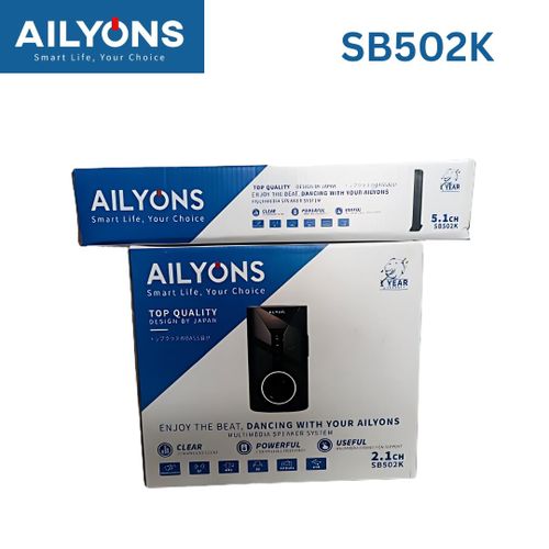 AILYONS SB502K 2.1 CH Subwoofer / Sound Bar Multimedia Speaker System, BT/USB/SD/FM - (1YR WRTY)